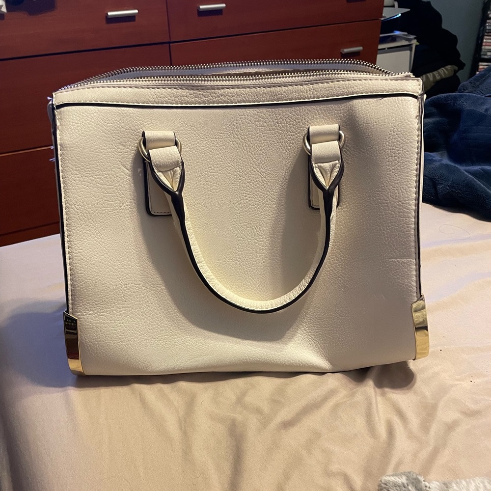 White and gold handbag - charming Charlie